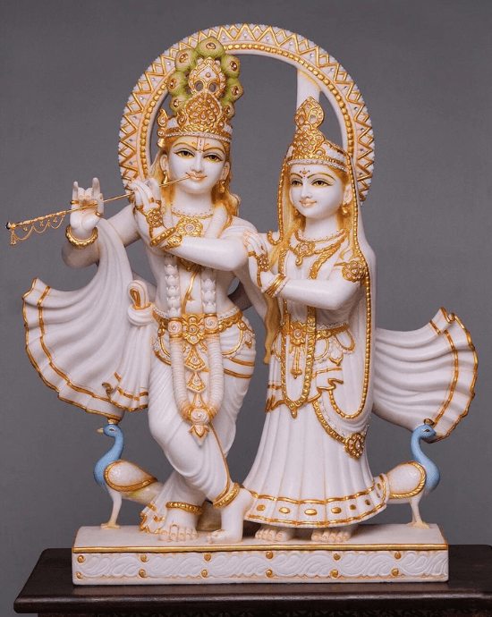 Ornate Radha Krishna with Flute
